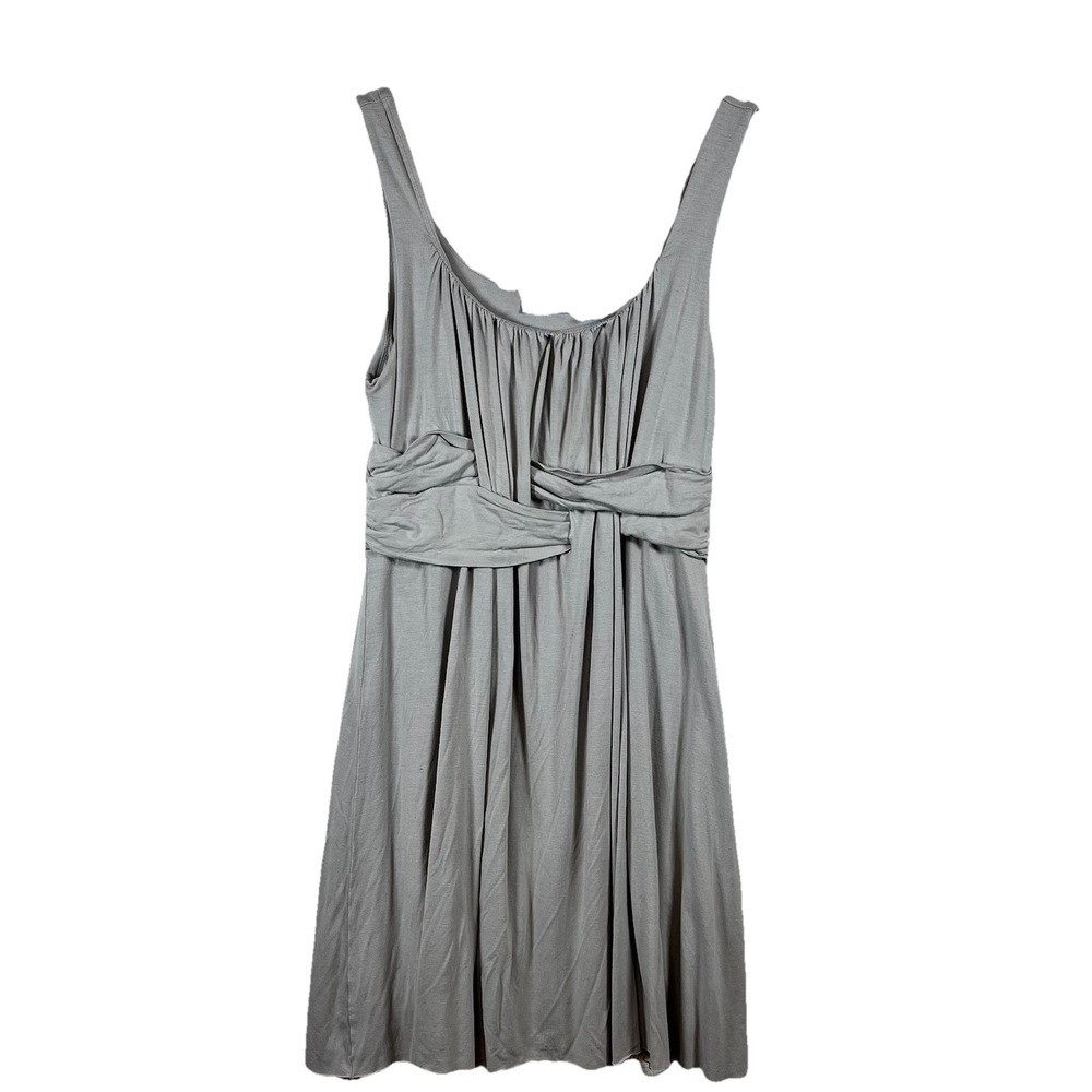Survival Women's Light Grey Woven Waist Soft Fit and Flare‎ Jersey Dress L